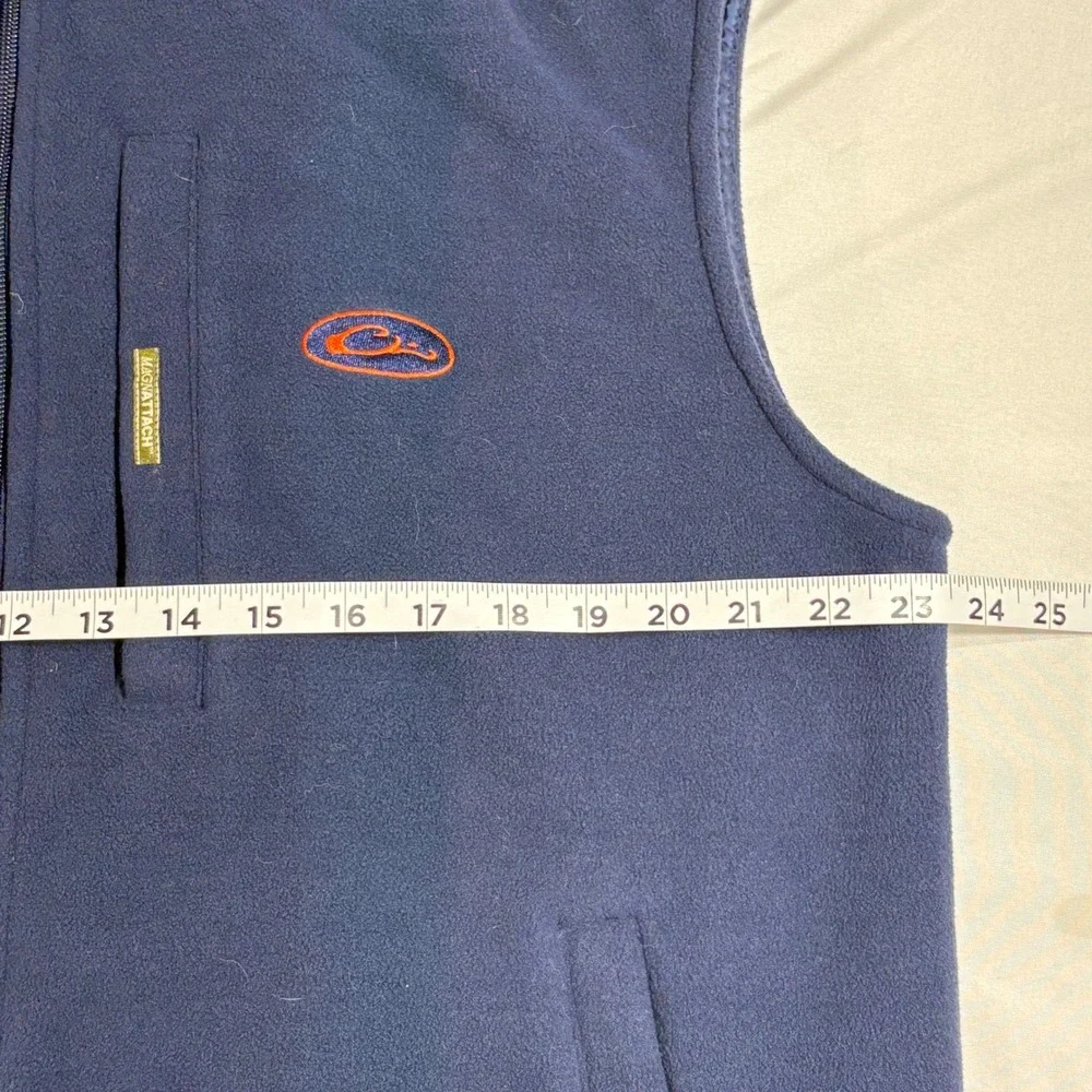 Drake Auburn Tigers Vest Mens Large Navy Blue Fleece Magnattach Pockets Gorpcore